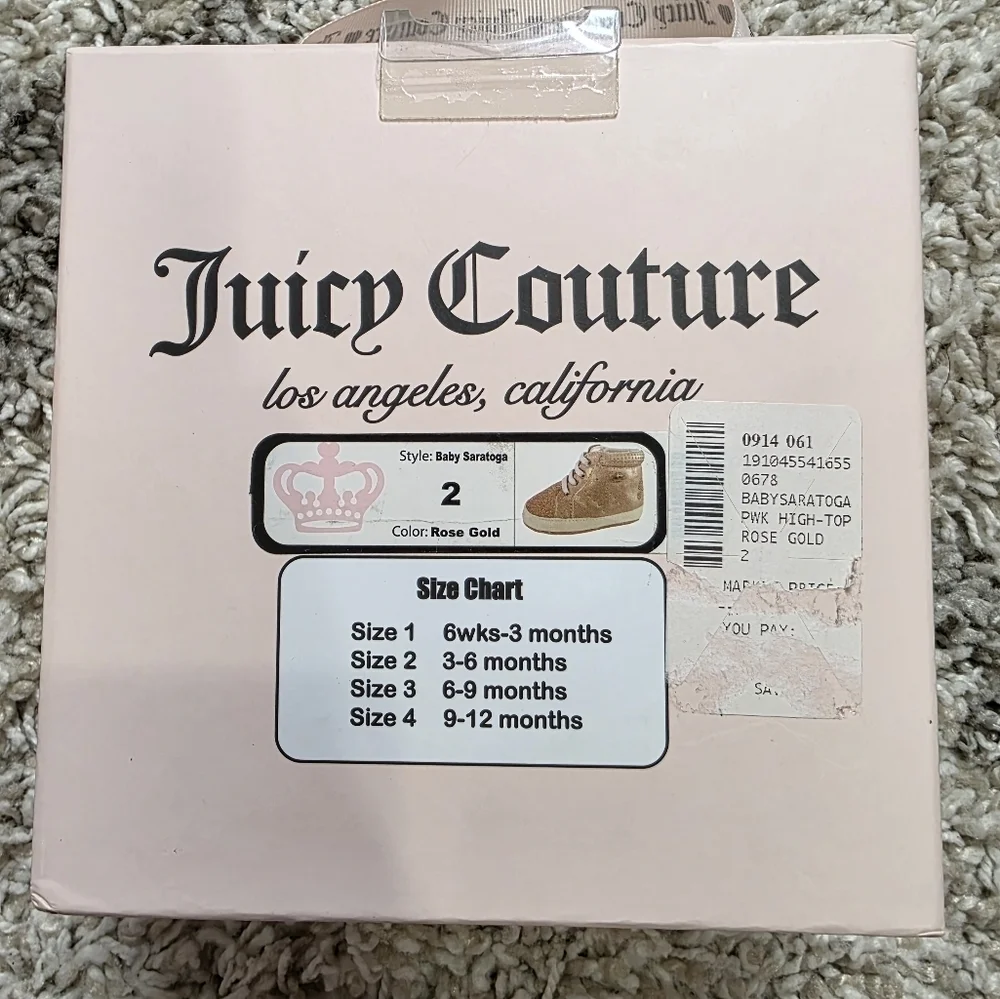 Juicy Couture Kids Shimmering Gold Sneakers